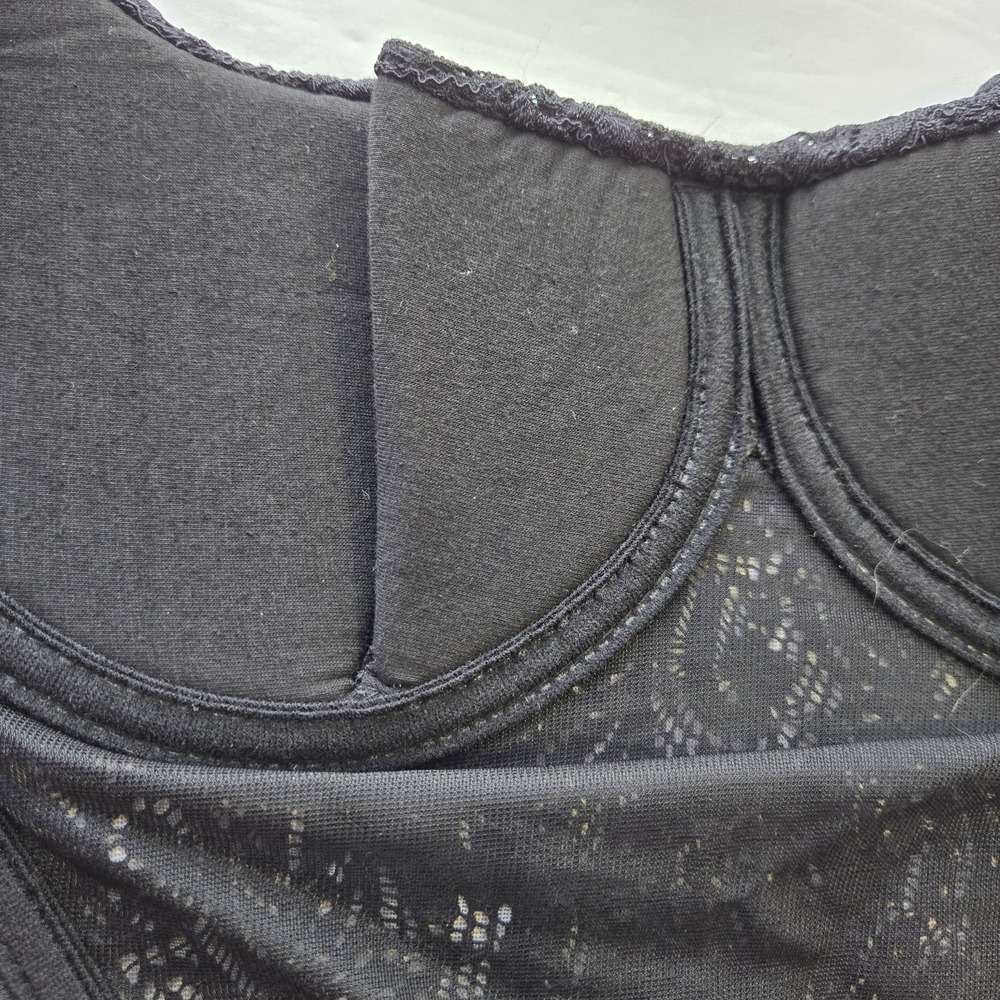 Rosa Cha Womens Black Lace Corset Top Brazilian Size 46 Lightly Padded Underwire - Picture 9 of 10